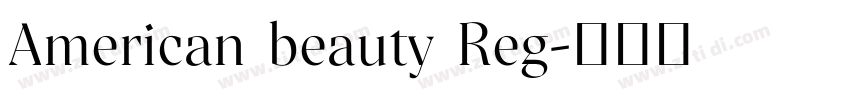 American beauty Reg字体转换